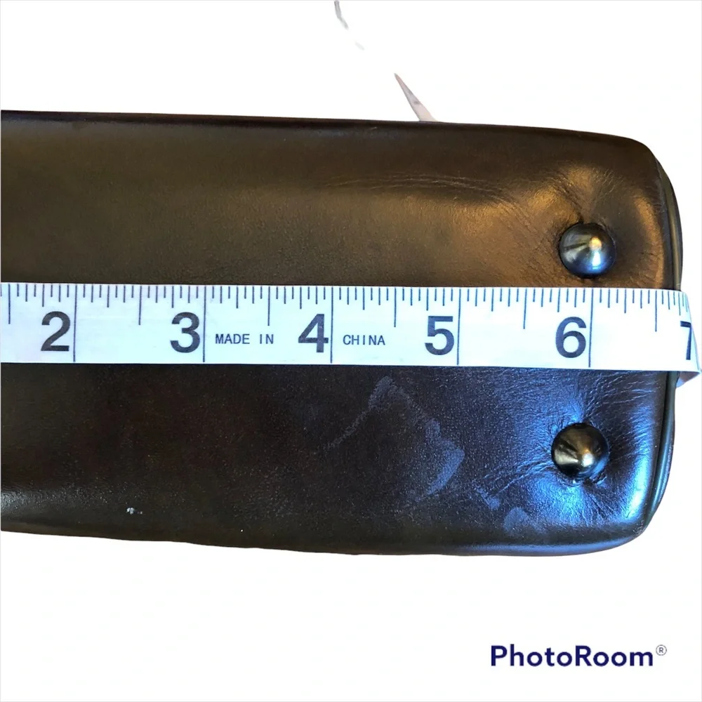 Vintage 1950s Ronay Leather Box Purse Handbag Brown Handles Amazing - Picture 11 of 12